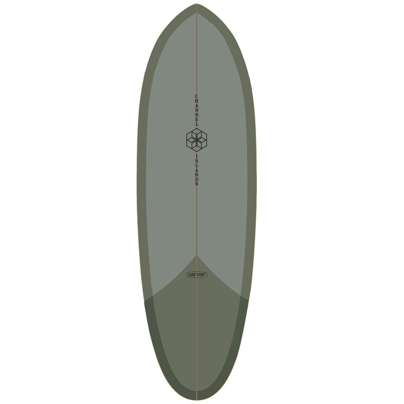 Carver x Channel Islands Mid Sage Surfskate Deck- 32.5″