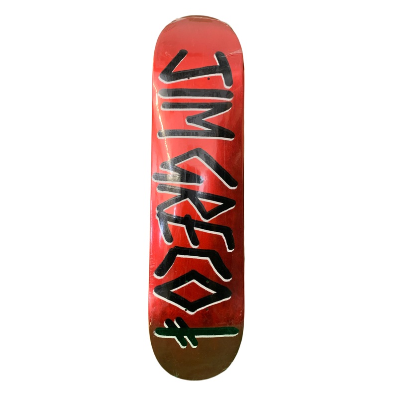 Deathwish Jim Greco Name Foil Red 7.625″ Classic Skateboard Deck
