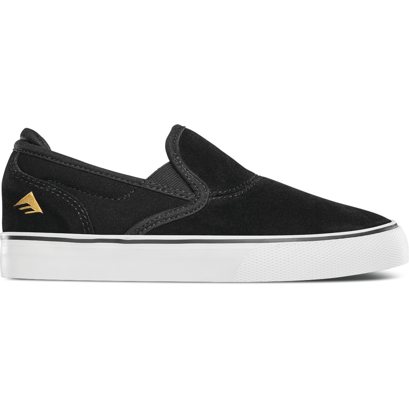EMERICA YOUTH WINO G6 SLIP-ON – BLACK/WHITE/GOLD 12C