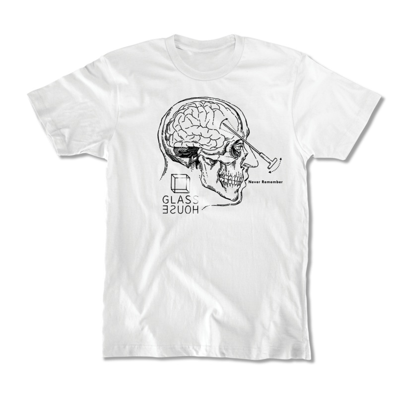GLASS HOUSE LOBOTOMY T SHIRT WHITE LARGE