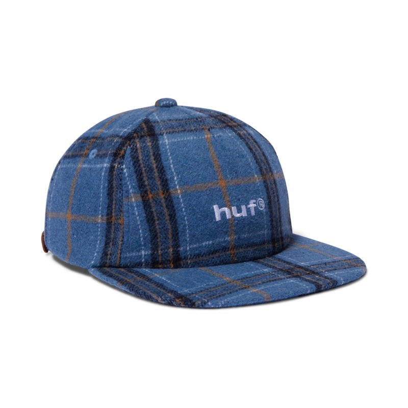 HUF 98 PLAID 5 PANEL HAT NAVY