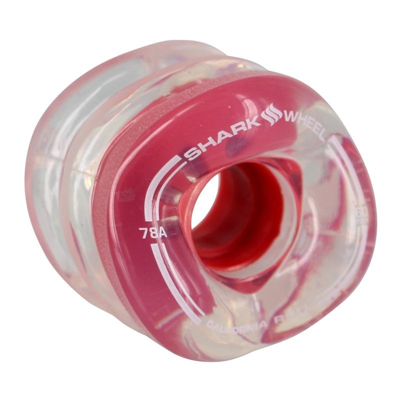 Shark Wheels California Roll 60mm 78a – Clear/Red Hub (Set of 4)