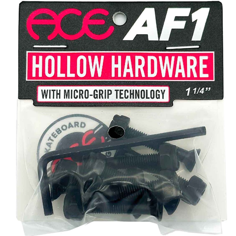 ACE 1.25 ALLEN HOLLOW W/GRIPPERS HARDWARE SET BLK