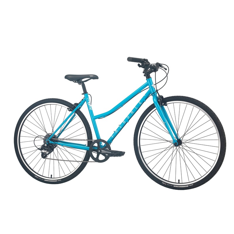 Fairdale Lookfar Step-Thru Complete Cruiser Bike – Gloss Surf Blue Small/Medium