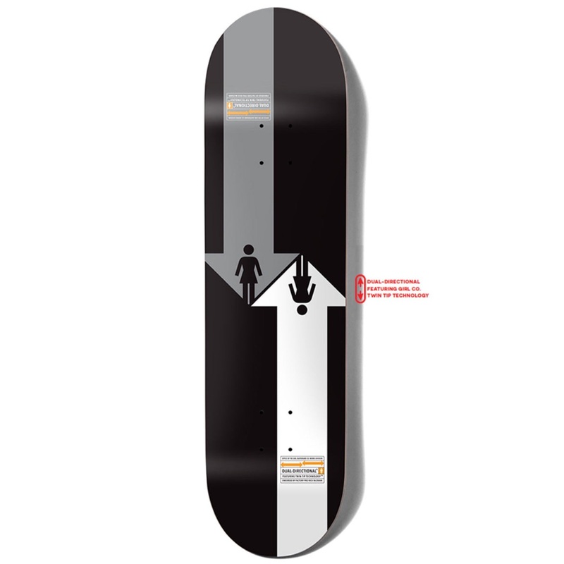GIRL DECK MCCRANK BLACK WHITE TWIN TIP (8.5″) 8.5″