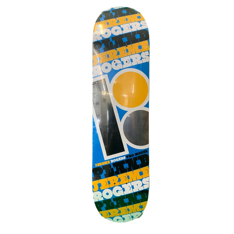 Plan B 2008 Jereme Rogers Pro Model Blue/Yellow 8″ Classic Skateboard Deck