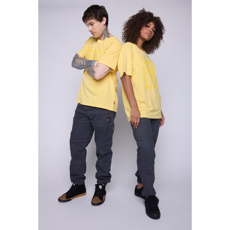 Tonal Printed Logo T-Shirt – Butter S