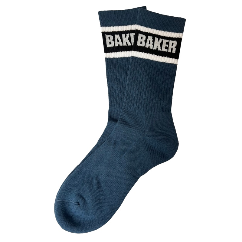 Baker – Stripe – Navy – Sock