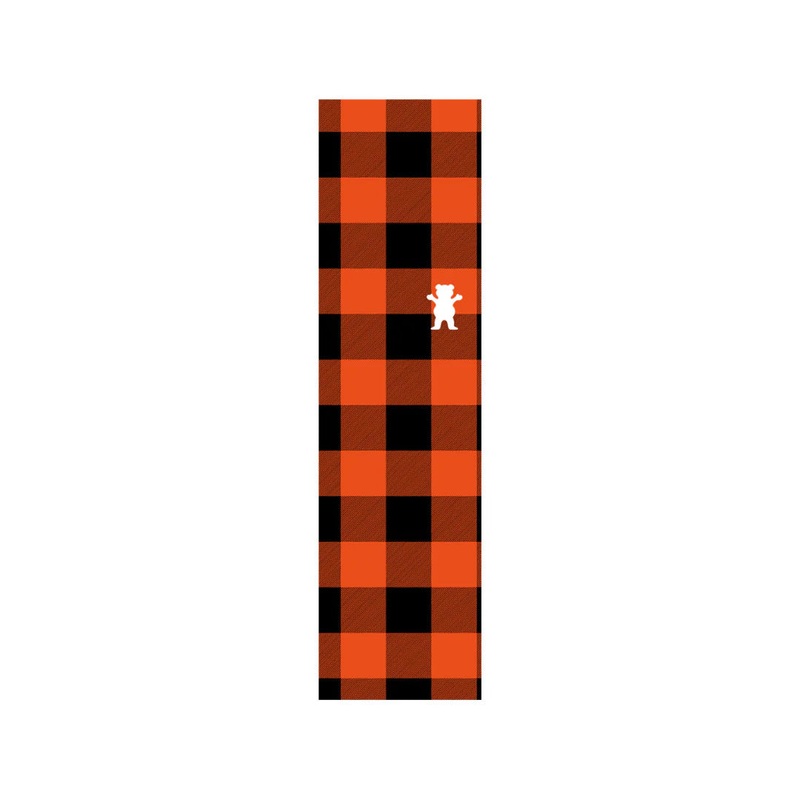 Grizzly Griptape Lumberjack Plaid Single Sheet – Orange