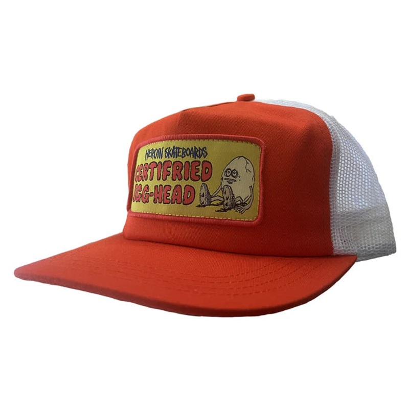 Heroin Certifried Orange Trucker Snapback Hat