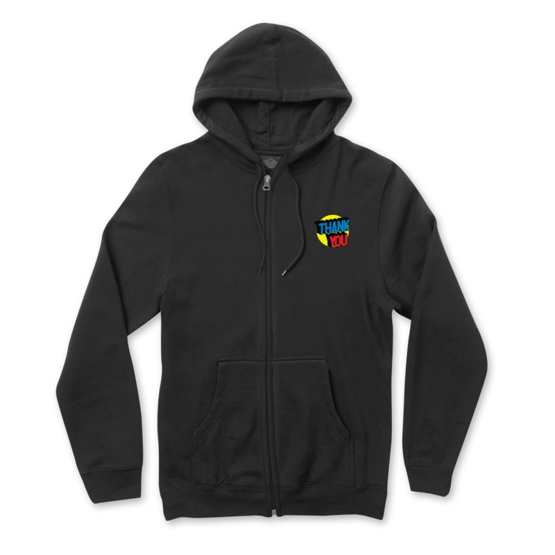 Spot On Zip-Up Hoodie SMALL BLACK