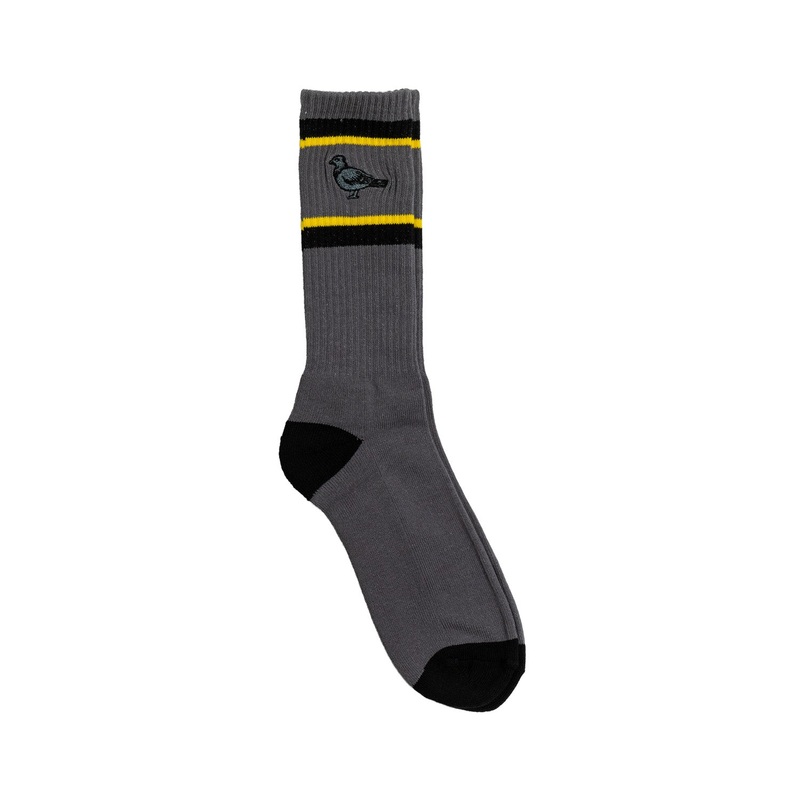 Antihero Basic Pigeon Embroidered Socks O/S Charcoal/Black
