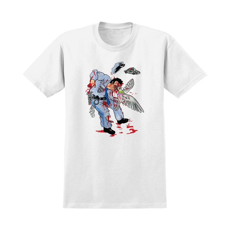 Antihero Pigeon Attack T-Shirt S White/Multi
