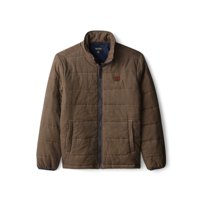BRIXTON CASS PUFFER JACKET – NAVY/KHAKI MED