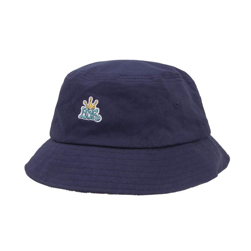 CROWN REVERSIBLE BUCKET HAT NAVY BLAZER S/M