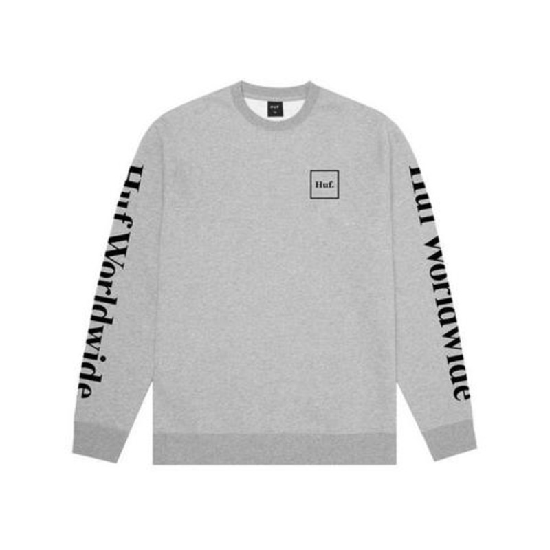 HUF ESSENTIALS DOMESTIC CREW ATHLETIC HEATHER SMALL