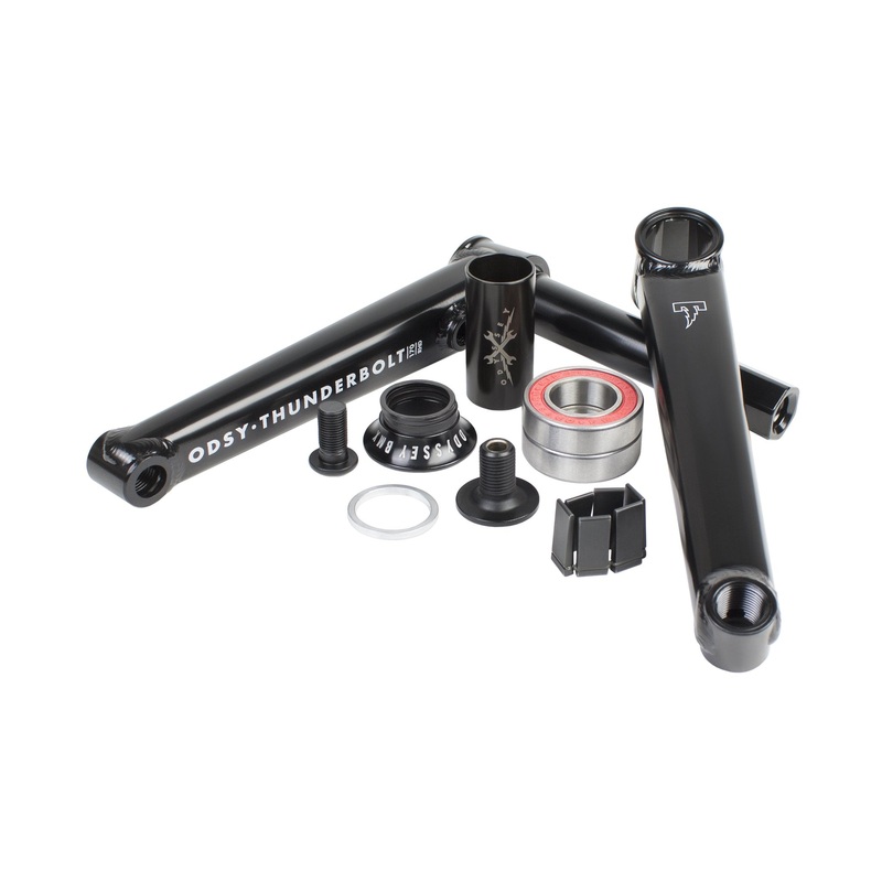 Odyssey BMX Thunderbolt Cranks 165mm RHD – Rust Proof Black