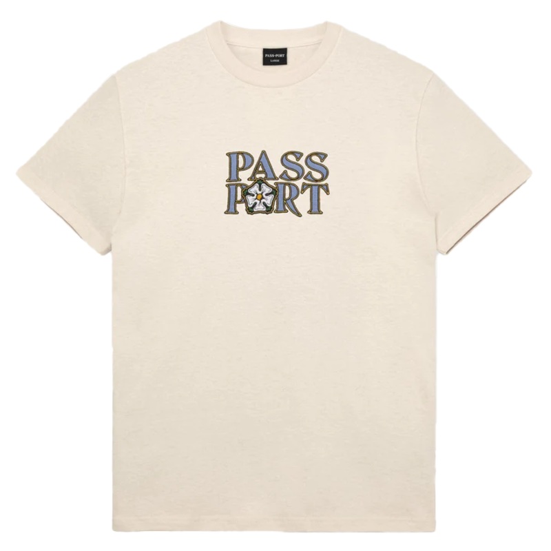 Passport – Rosa Embroidery – T-shirt Medium Natural