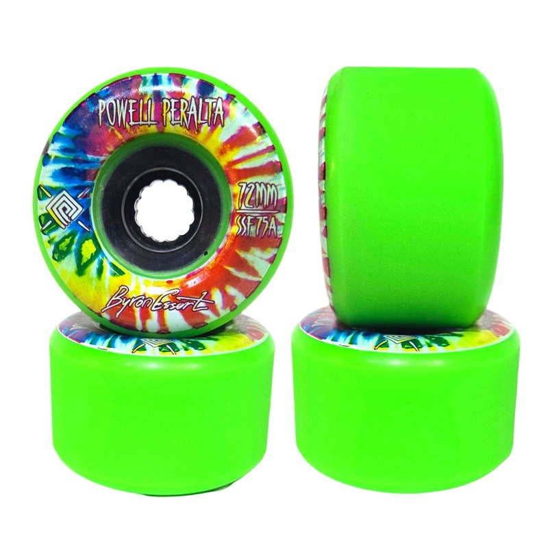 Powell Peralta: 72mm Byron Essert  Longboards Skateboard Wheels (Green)