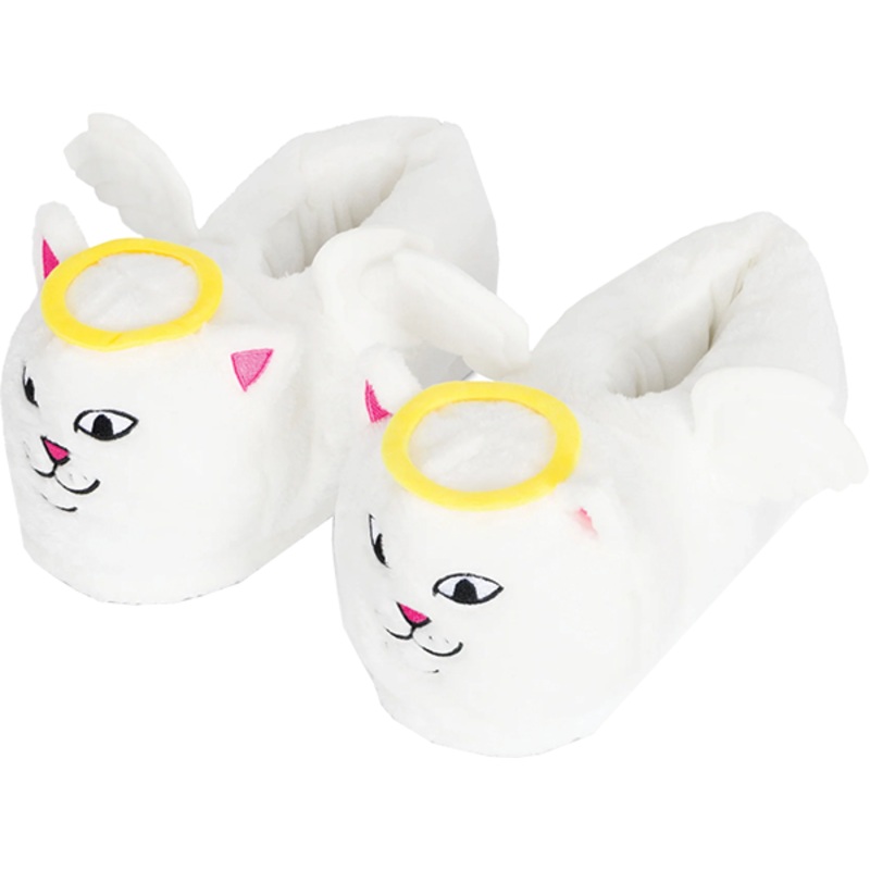 RIP N DIP LORD ANGEL PLUSH SLIPPERS L/XL 9-13 WHT