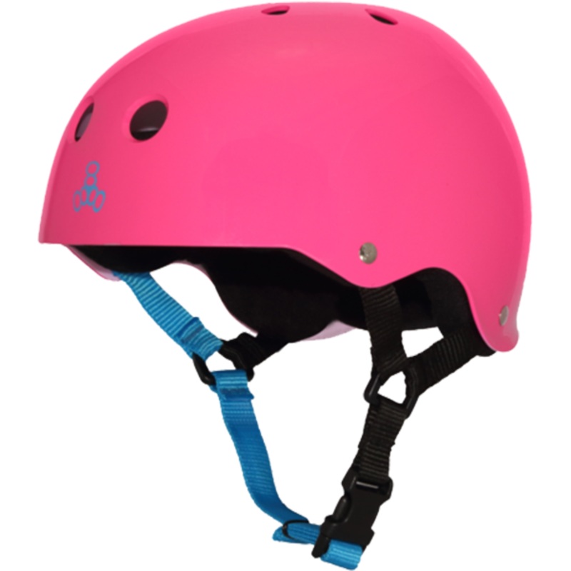 T8 HELMET NEON GLOSS FUCHSIA L
