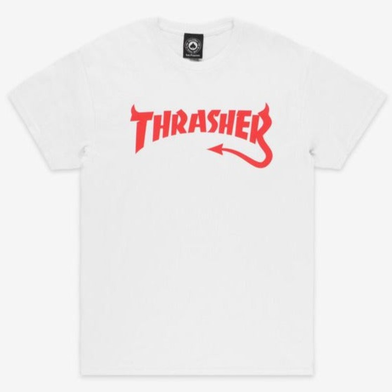 THRASHER DIABLO T-SHIRT WHITE SMALL