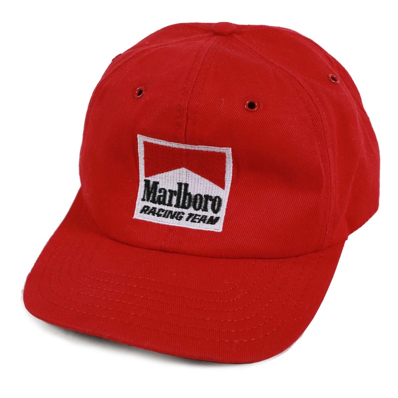 Vintage Marlboro Racing Team Embroidered Snapback Hat Red