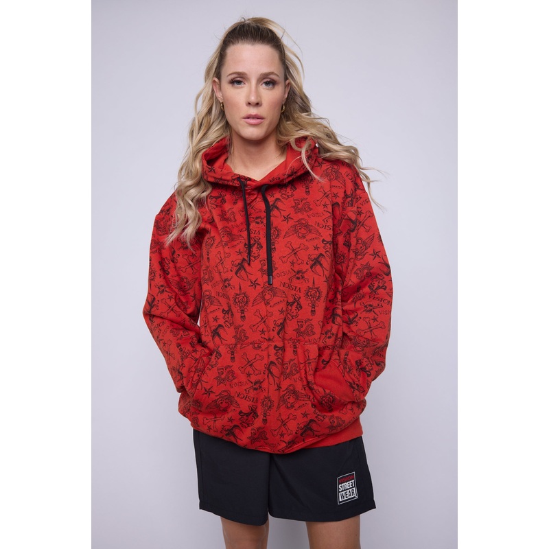 Aop Tattoo Hoodie – Red S