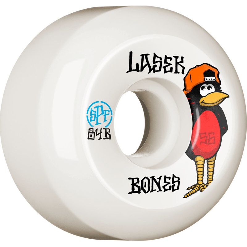 Bones SPF Lasek Oriole P5 Sidecut 56mm 104a Wheels – White (Set of 4)