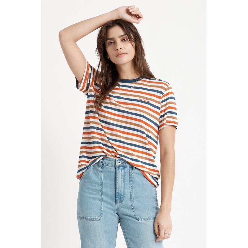 BRIXTON WOMENS HILT S/S OFF WHITE X-SMALL