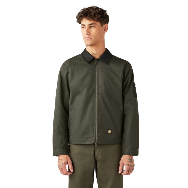 Dickies X Spitfire Twill Jacket – Olive Green S Olive Green