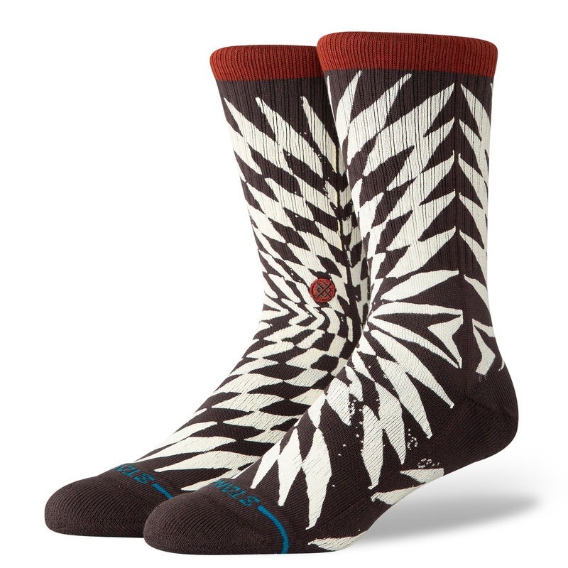 STANCE SOCKS FRACKLE DARK BROWN LARGE