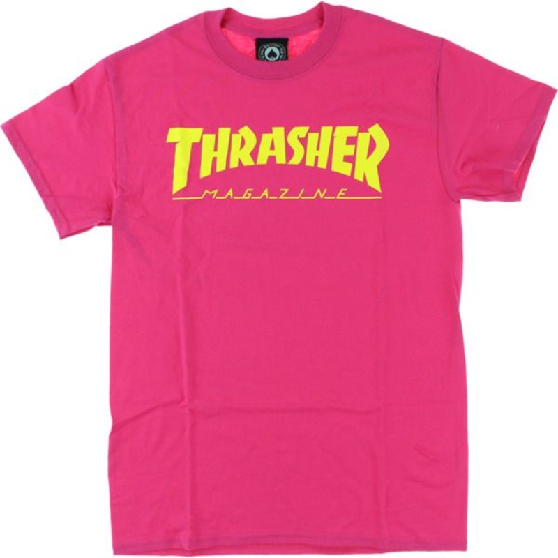 THRASHER SKATE MAG TEE PINK SMALL