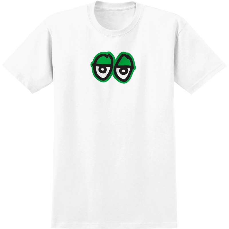 KROOKED EYES T-SHIRT WHITE/GREEN SMALL