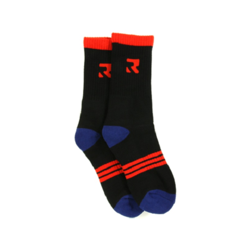 Root Industries Three Stripes Socks – Black S (2-7)