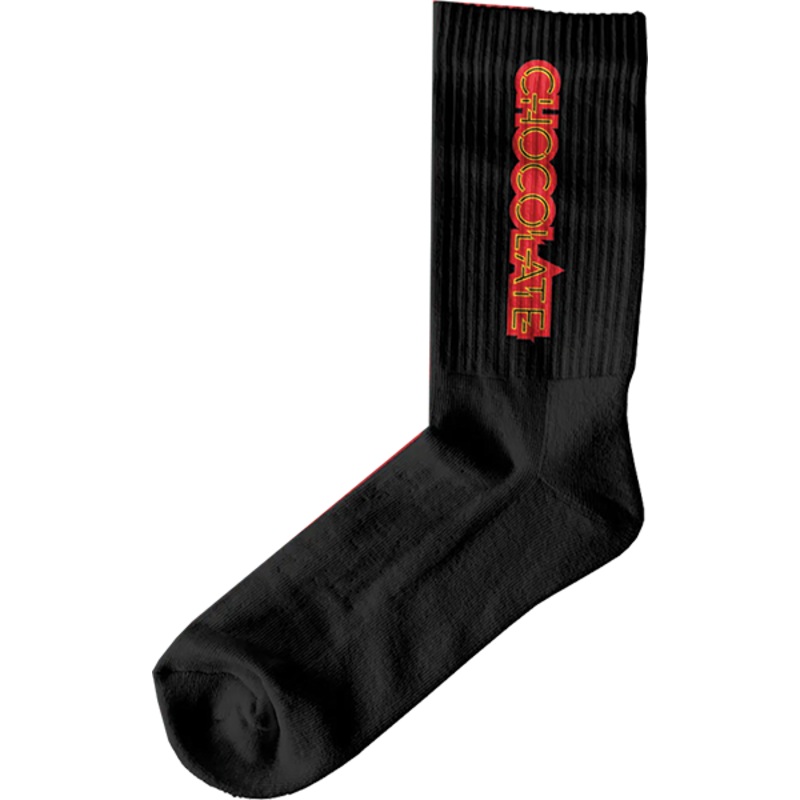 CHOC PARLIAMENT CREW SOCKS BLK/RED 1pr