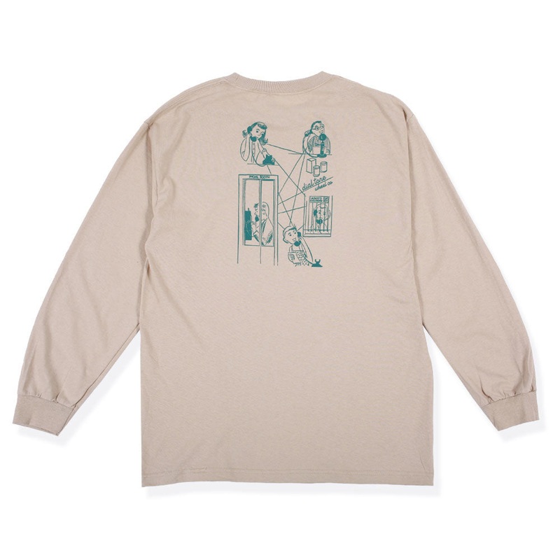 Dial Tone Wheel Co STAY CONNECTED Longsleeve Tee Sand S