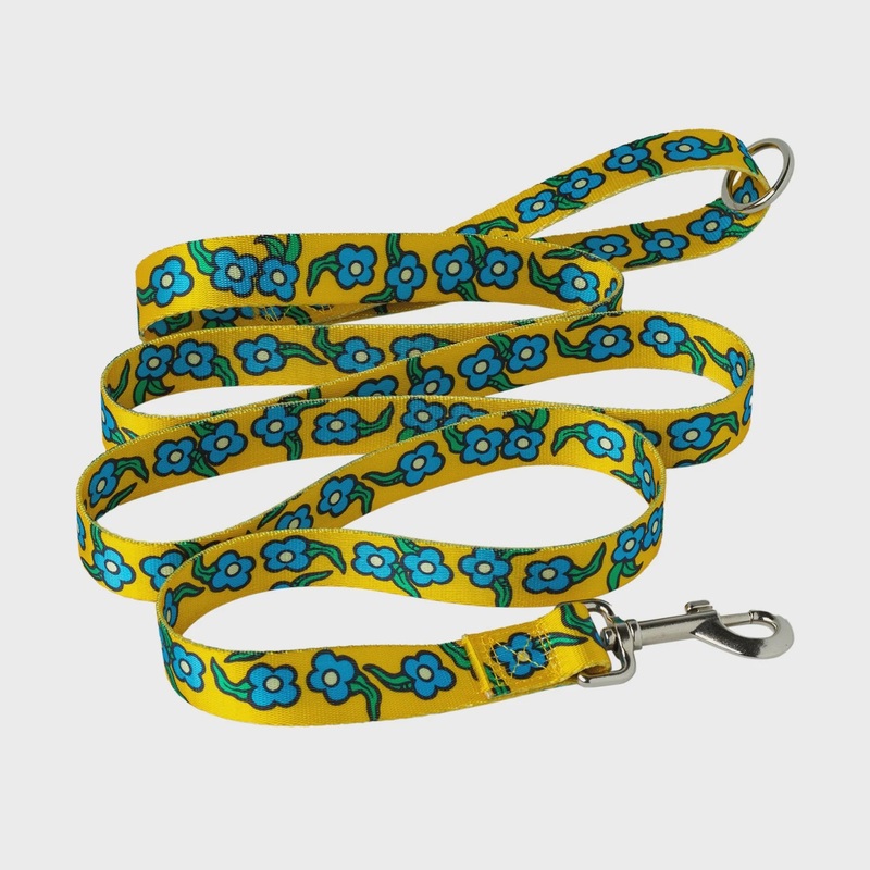 Krooked Flowers Dog Leash – Yellow/Multi