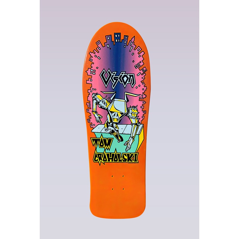 Limited Groholski Robot Deck-Special Pearl – Skateboard Hall of Fame – 9.5″X29.5″ – Orange Pearl