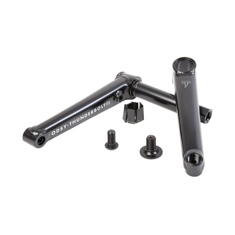Odyssey BMX Thunderbolt Cranks 165mm LHD – Rust Proof Black