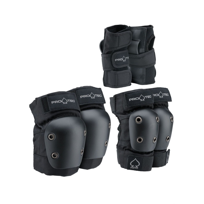 Pro-Tec Junior 3-Pack Pad Set – Black Youth Small