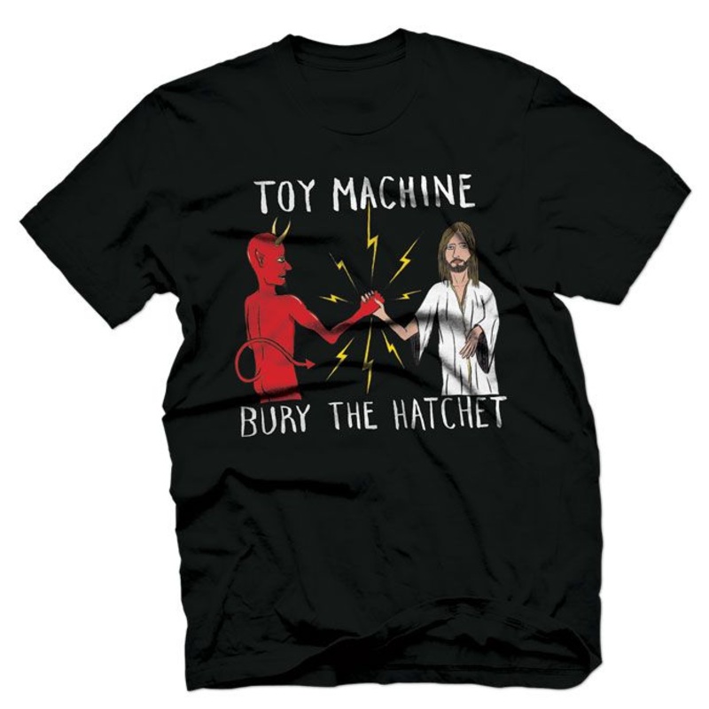 TOY MACHINE BURY THE HATCHET T-SHIRT BLACK MEDIUM