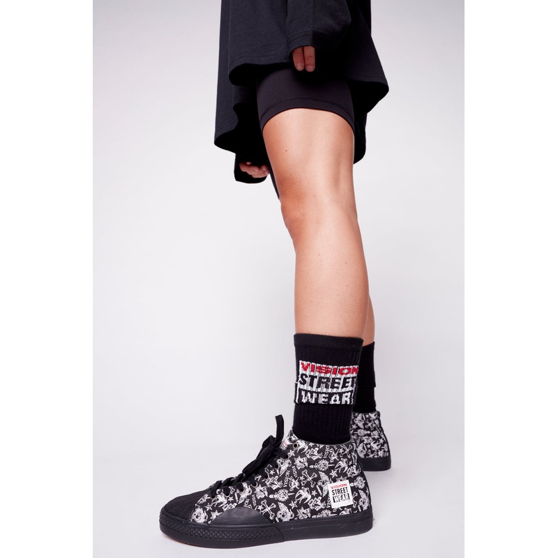 6 Pack Sports Socks – Black O/S