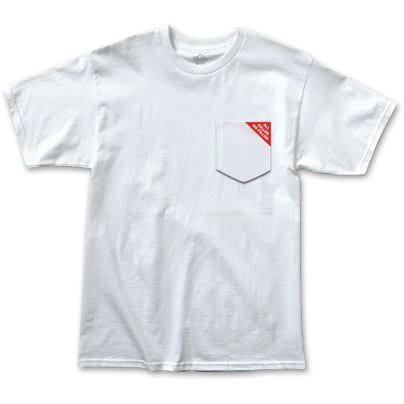 All Killer, No Filler Pocket Tee WHITE SMALL