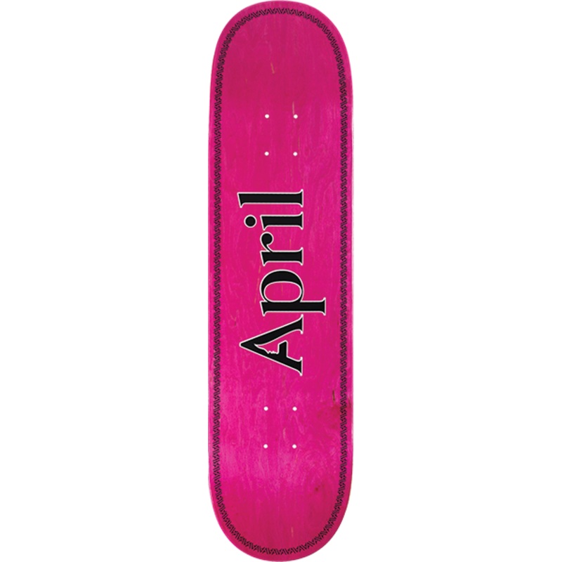 APRIL OG LOGO HELIX DECK PINK W/BLK LOGO 8.25″