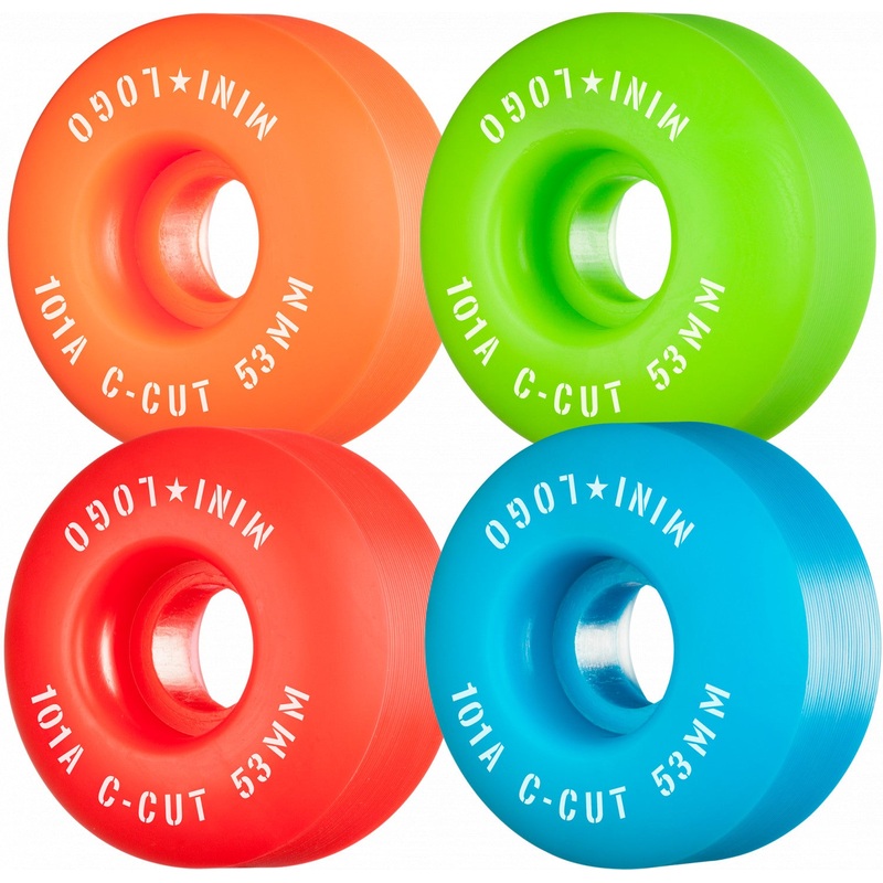 Mini Logo Wheels C-Cut “2” 53mm 101a – Assorted (Set of 4)