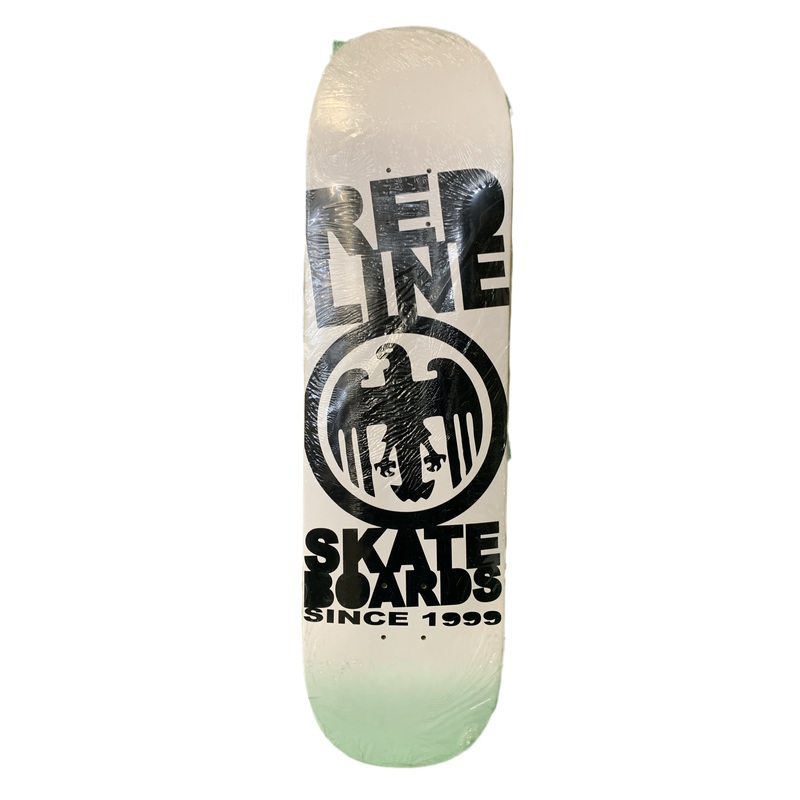Redline Logo White/Black 8.5″ Classic Skateboard Deck