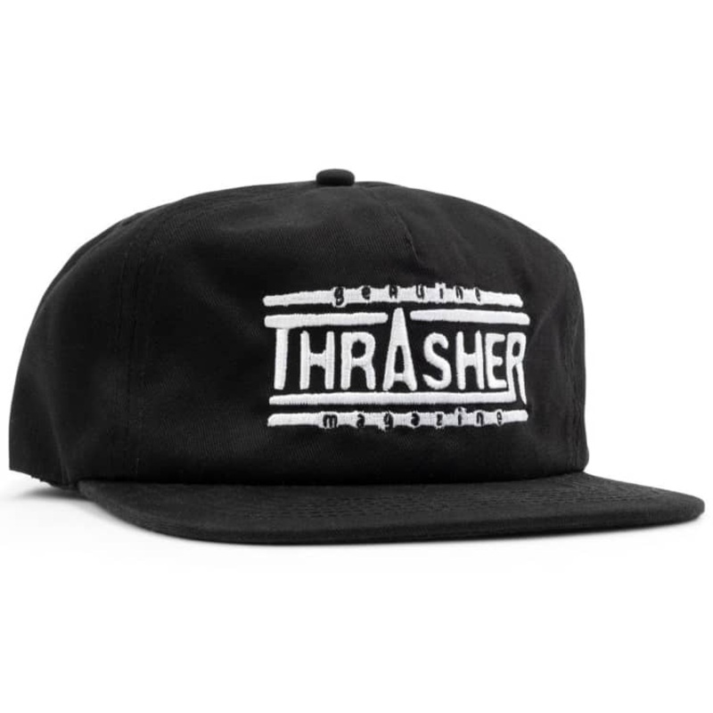 THRASHER GENUINE LOGO SNAPBACK BLACK