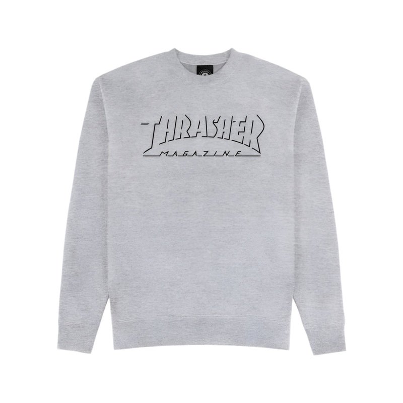 THRASHER SHADOW MAG CREWNECK SPORT GREY MEDIUM