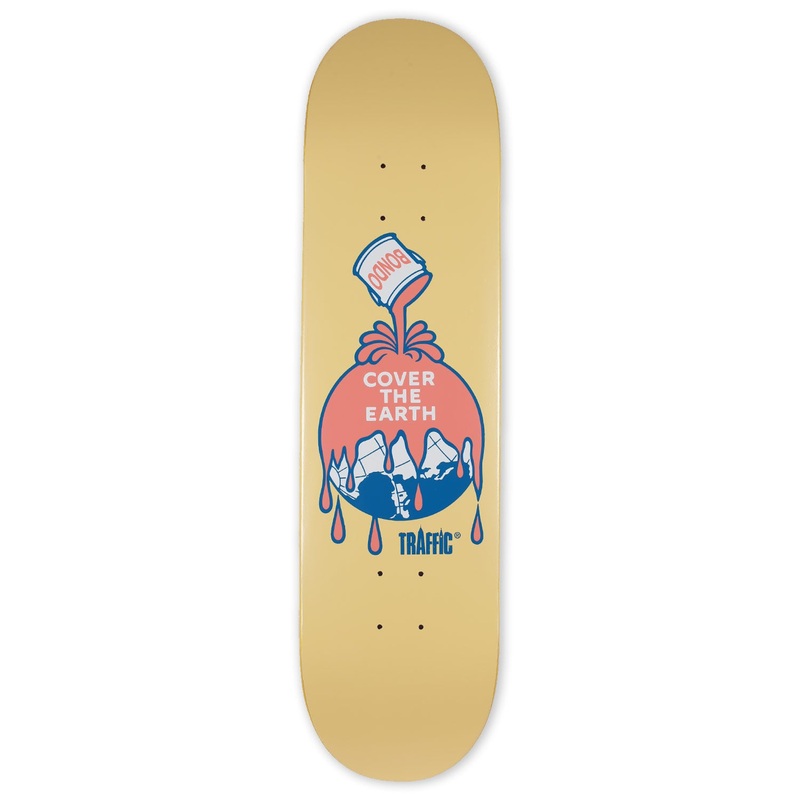 Traffic Skateboards COVER THE EARTH Skateboard Deck 8.0″